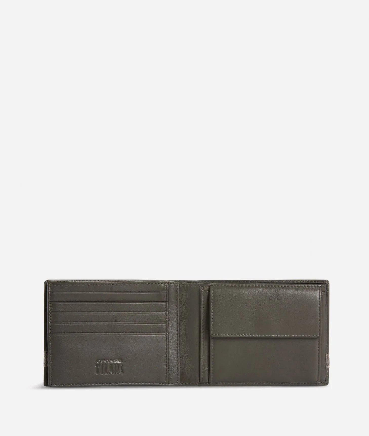 Alviero martini 1a classe Portafoglio piccolo in pelle rifinito in tessuto Geo Dark Offerte