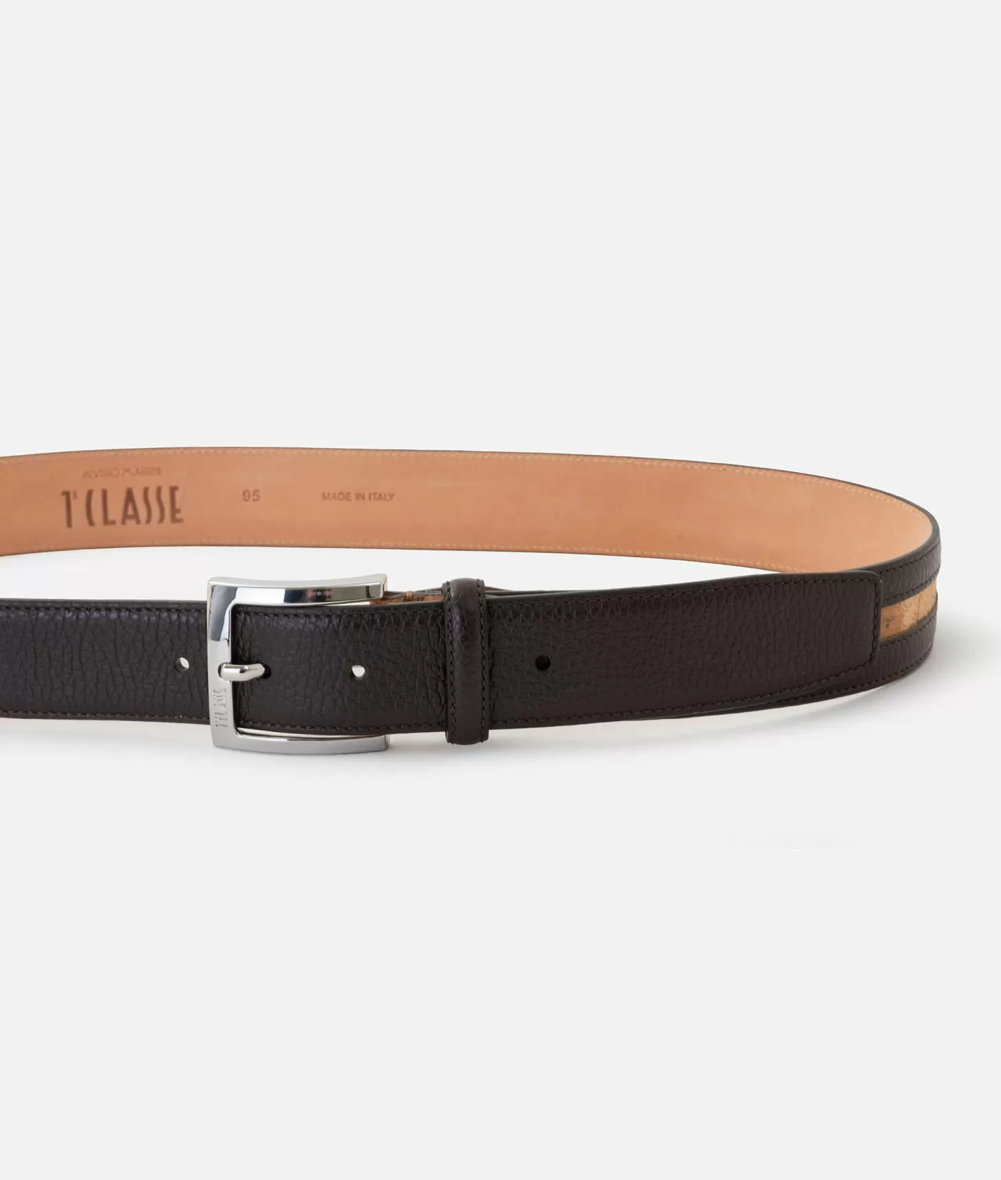 Alviero martini 1a classe Beta Leather cintura uomo Testa Di Moro Liquidazione